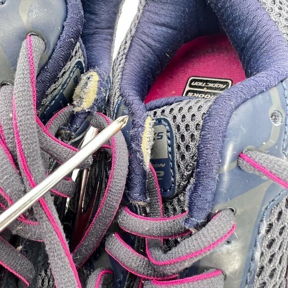 Brooks Womens Addiction A12 Lace Up Blue Athletic Running Shoes Size US 11.5 - Picture 7 of 12